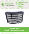 Shark NV351 HEPA Filter Designed To Fit Shark Navigator Lift-Away NV351, NV352, NV400; Replaces Shark Part# XHF350; Designed & Engineered By Crucial Vacuum