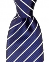 Neckties By Scott Allan - Navy Blue & White Striped Mens Tie