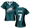 Philadelphia Eagles MICHAEL VICK #7 Womens NFL Fashion Jersey, Dark Green