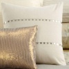 Calvin Klein Home Neutral Double Weave Medallion Pillow (18x18) - Linen