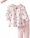 Little Me Baby-Girls Petit Posy Tunic Set, Pink Floral, 3 Months