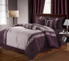 Chic Home 8-Piece Glendale Embroidered Comforter Set, King, Plum/Purple