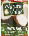 Natural Value Coconut Milk, 13.5-Ounce Containers (Pack of 12)