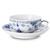 Blue Fluted Half Lace 6.75 oz. Teacup and Saucer