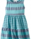 Splendid Littles Baby-girls  Marseille Chambray Stripe Dress, Aquatic, 12-18 Months