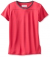 Columbia Girls 7-16 Vista Ridge Short Sleeve Top, Bright Rose, X-Small