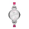 Georgia Three Hand Stainless Steel And Leather Watch - Pink