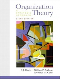 Organization Theory: A Strategic Approach (6th Edition)