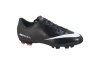 Nike Kids JR Mercurial Victory IV FG Soccer Cleats Black/White/Drk Chrcl/Atmc Rd 2.5 Kids US