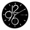 DecoMates Non-Ticking Silent Wall Clock - Sharp Shimmer (Black/Silver)