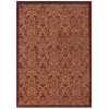 Couristan 1225/0110 PAVE Petite Damask 60-Inch by 90-Inch Chenille Area Rug, Garnet/Gold