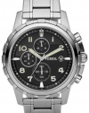 Fossil Men's FS4542 Stainless Steel Bracelet Black Analog Dial Chronograph Watch