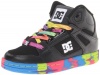 DC Footwear Kids Rebound SE Skate Sneaker (Little Kid/Big Kid),Black Smashup,2 M US Little Kid