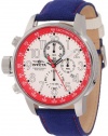 Invicta Men's 12079 I-Force Matte White Dial with Royal Blue Cloth Strap Watch