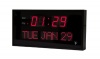 Large Digital Red LED Calendar Clock 11 x 3/4 Day and Date - Use on Table, Desk, Shelf or Wall Mount By Metro Fulfillment House