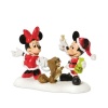 Department 56 Disney Village Accessory Figurine, Minnie and Mickey with Doggie Snack