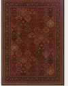 Couristan 7675/1857 Kashimar Panel Kerman Area Rugs, 4-Feet 6-Inch by 6-Feet 9-Inch, Rose Scarlet