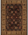 Couristan 0621/2596 Royal Kashimar Cypress Garden/Black-Deep Maple 4-Feet 6-Inch by 6-Feet 6-Inch Rug