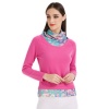 Honeystore Women's Special Turn-down Collar Long Sleeve 100% Cashmere Sweaters Rose X-Small