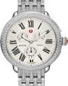 Michele Serein Diamond Silver Dial Chronograph Ladies Watch