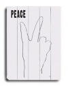 Peace Hand Sign by Artist Lisa Weedn 9x12 Solid Wood Sign Wall Decor Art