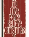 Joy Love Peace by Artist Misty Diller 10x24 Planked Wood Sign Wall Decor Art