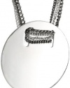 Kenneth Cole New York Geometric Pave Chain Woven Circle Pendant Necklace, 22