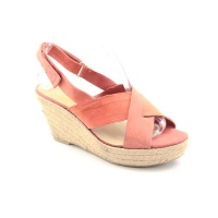 Easy Spirit Valene Open Toe Wedge Sandals Shoes Orange Womens New/Display