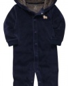 Carter's Baby Boys' Velour Hooded Jumpsuit - Navy - 9 Months