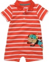 Carter's Infant Polo Romper - Orange-3 Months