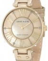 Anne Klein Women's AK/1012GMGD Leather Gold-Tone Snake Print Watch