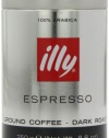 illy, Ground Espresso Coffe, Dark Roast, 8.8-Ounce Tins (Pack of 2)