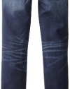 Miss Me Girls 7-16 Skinny Jean with Sunburst Flat Back Pocket, Dark Blue, 10