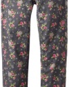 Almost Famous Girls 7-16 Printed Skinny Twill, Gray Vapor Mist, 12