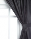 Carnation Home Fashions Vinyl Bathroom Window Curtain, Black