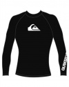 Quiksilver Toddler/Youth All Time L/S Rashguard, Black/White-14 Big Kids