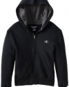 Champion Boys 8-20 Authentic Fleece Zip Front Hoodie, Black, Small