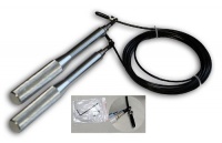 CFF Aluminum Handle Ultra Speed WOD Rope - Quad Bearing; Great for MMA & Cross Training