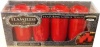 Wax Flameless LED Candles with Realistic Wick - 4 pack (Red)