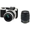 Pentax K-01 16MP APS-C CMOS Compact System Camera with Dual Lens Kit 18-55mm, 50-200mm (White)