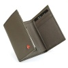 Alpine Swiss Men's Leather Trifold Wallet - Soft Superb Quality Nappa Leather - Gray Comes in a Gift Bag - Genuine Suede Lined Bill Sections