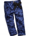 GUESS Kids Girls Baby Girl Floral Jeggings (12-24M), BLUE (12M)