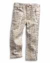 GUESS Kids Girls Baby Girl Printed Jeans (12-24m), GOLD (24M)