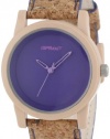 Sprout Unisex ST/5516PRCK Purple Dial Cork Strap Eco-Friendly Watch