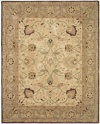 Safavieh Anatolia Collection Handmade Hand-Spun Wool Area Rug, 8 by 10-Feet, Ivory/Brown