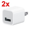 Cable N Wireless 2x USB AC Home Wall Travel Charger Power Adapter - White for Apple iPhone 5 4S 4 4G 3GS iPod Touch Android