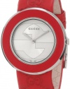 Gucci Women's YA129421 U-play Red Guccissima Leather Strap Watch