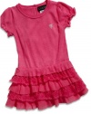 GUESS Kids Girls Baby Girl Sweater-Dress and Bloomers Set (12-24M), PINK (12M)