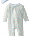 Spasilk 2 Piece Sleepwear With Hat - Boy Stripe Print