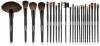 SHANY Studio Quality Natural Cosmetic Brush Set with Leather Pouch, 24 Count